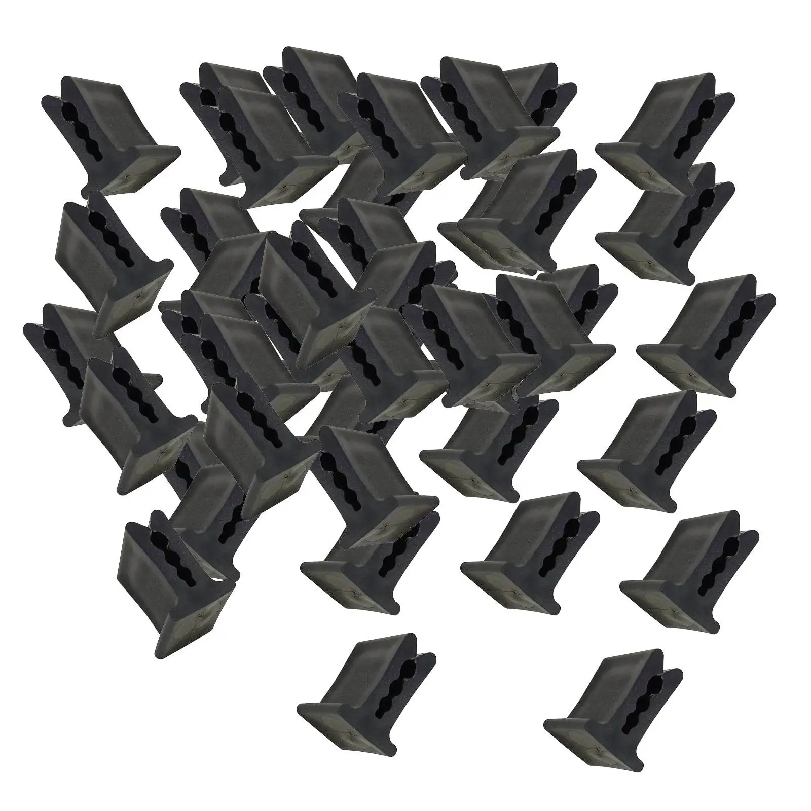 100Pcs Greenhouse Clamps Film Clips Accessories Tarp Clips for Season Plant Extension Support Garden Tool Black PP Material