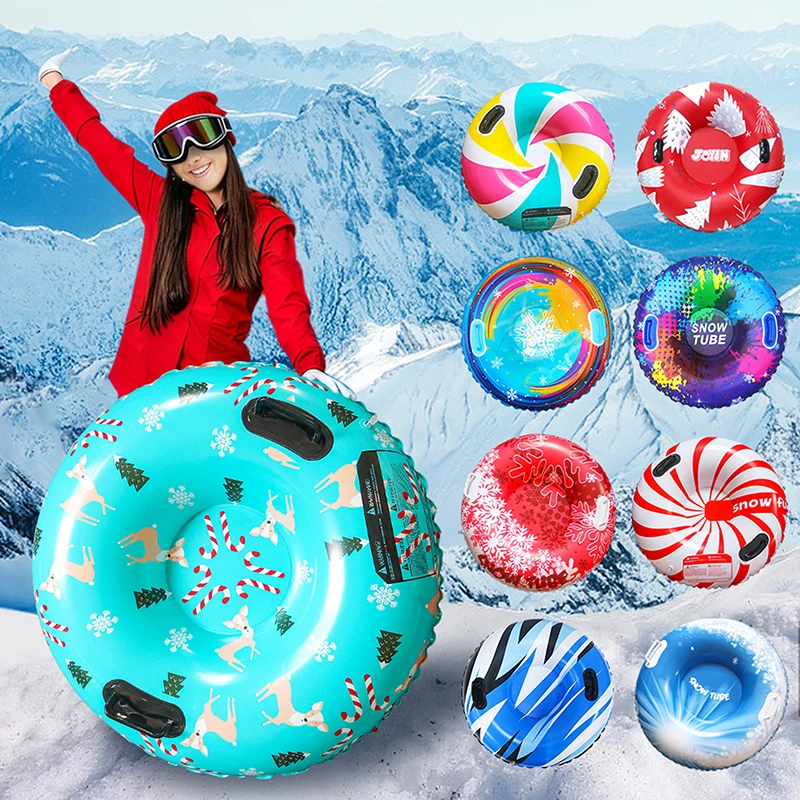 Hot Selling Items Winter Outdoor Sports Equipment for Family Activities Adult Inflatable Snow Tube Thickened Heavy-Duty Sled