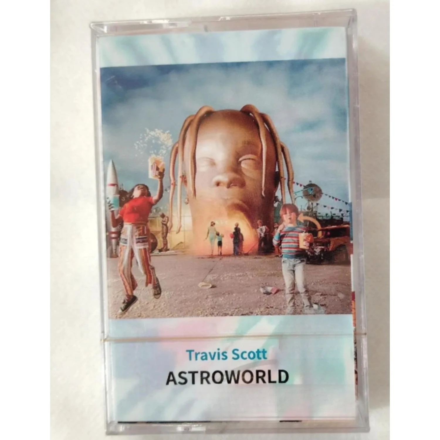 

Astroworld Hip-Hop Rap Retro Cassette Tape Creative Amusement Park Art Theme Bright Orange Shell Vintage Music Collectible