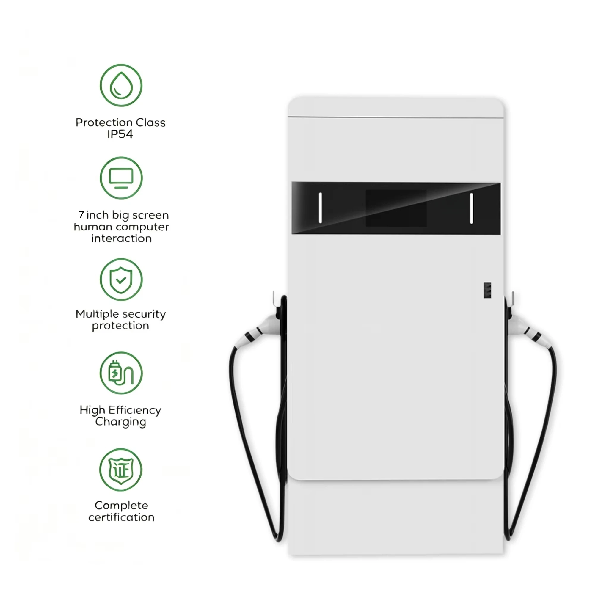 Commercial Fast Charging Station Floor Mounted Level 3 EV Charger 120KW 160KW Output Power GB/T Interface AC380V