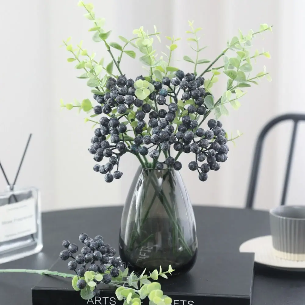 Party Supplies Lifelike Artificial Berry Branches Handmade DIY Fruits Branches Elegant Fake Plants Home Wedding Decoration