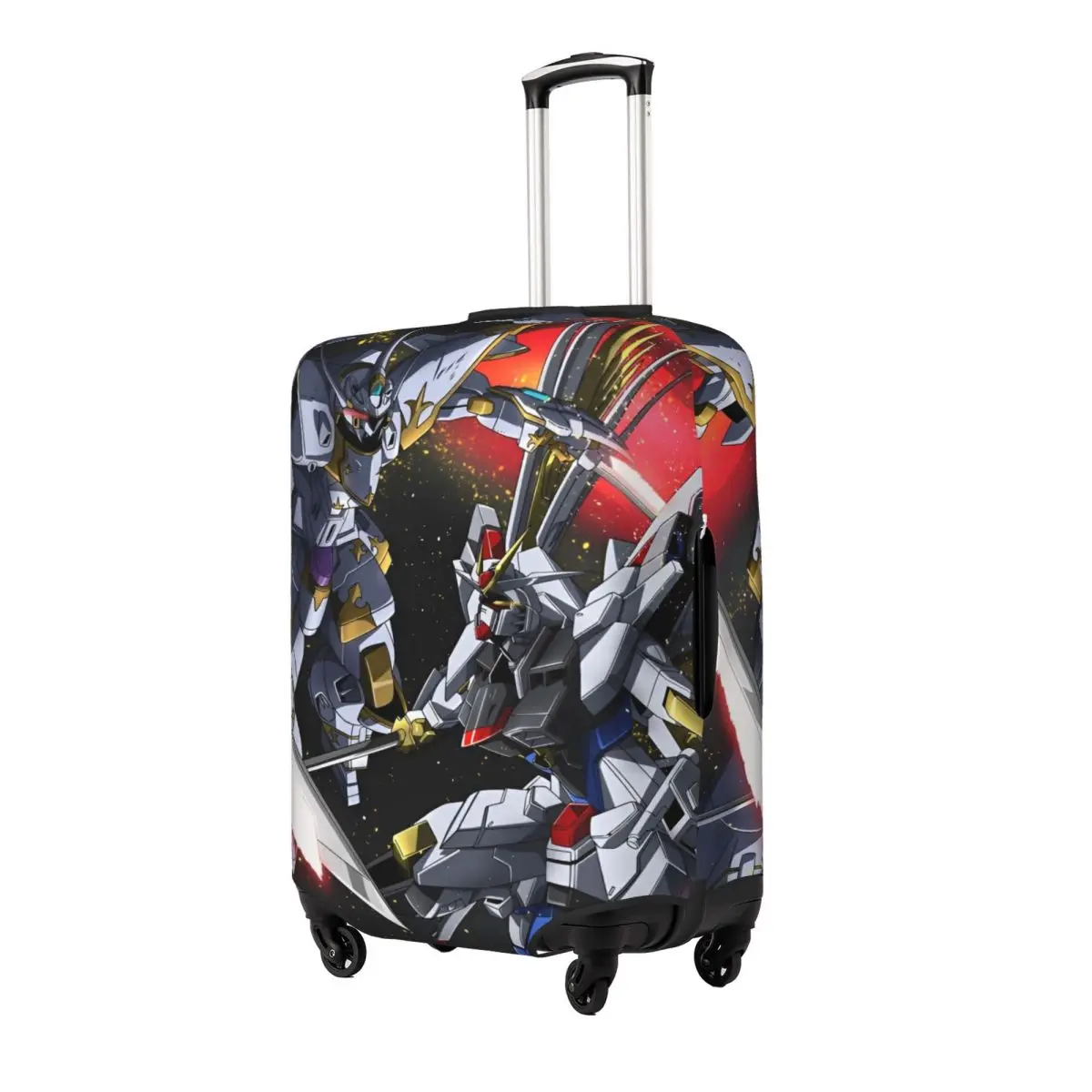 Gundam Suitcase Cover Vacation Elastic Luggage Case Cruise Trip Protection