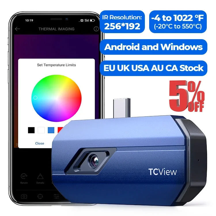 TOPDON TC001 256x192 High Resolution Mini Portable for Smartphone Android Car IR Infrared Thermal Imager Scanner Imaging Camera