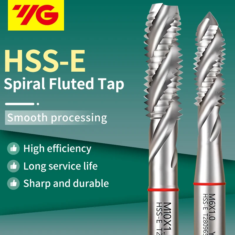 DUO Martap YG-1 T2809 Combo Through Hole Tap M25-M36 Metric Spiral Fluted Tap  Machine With Red Circle