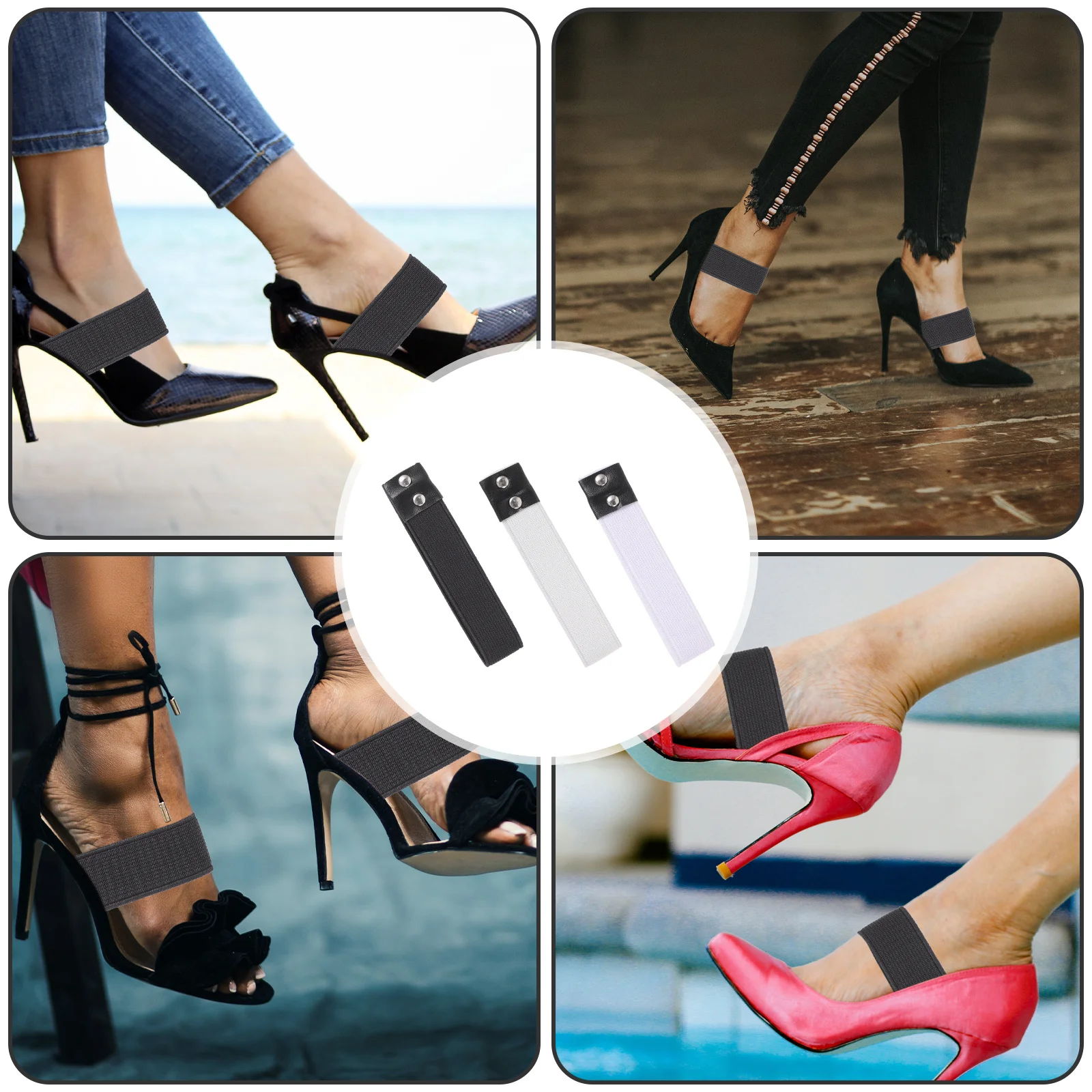 

Anti-Drop Heel Straps For High Heels Adjustable Shoe Bands Women Detachable Footwear Accessories Hemp Material Comfortable