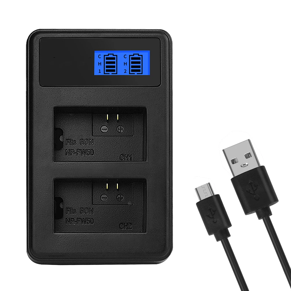 

NP-FW50 Battery Charger for Sony a6000、a6300、a6400、etc NP-FW50 Battery Camera Charger