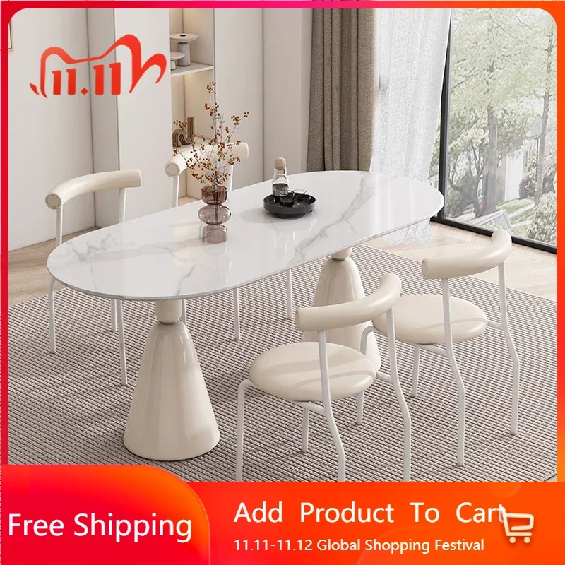 

Regale Unique Modern Table Kitchen Living Room Oval Design Dining Table Restaurant Aesthetic Juegos De Comedor Unique Furniture