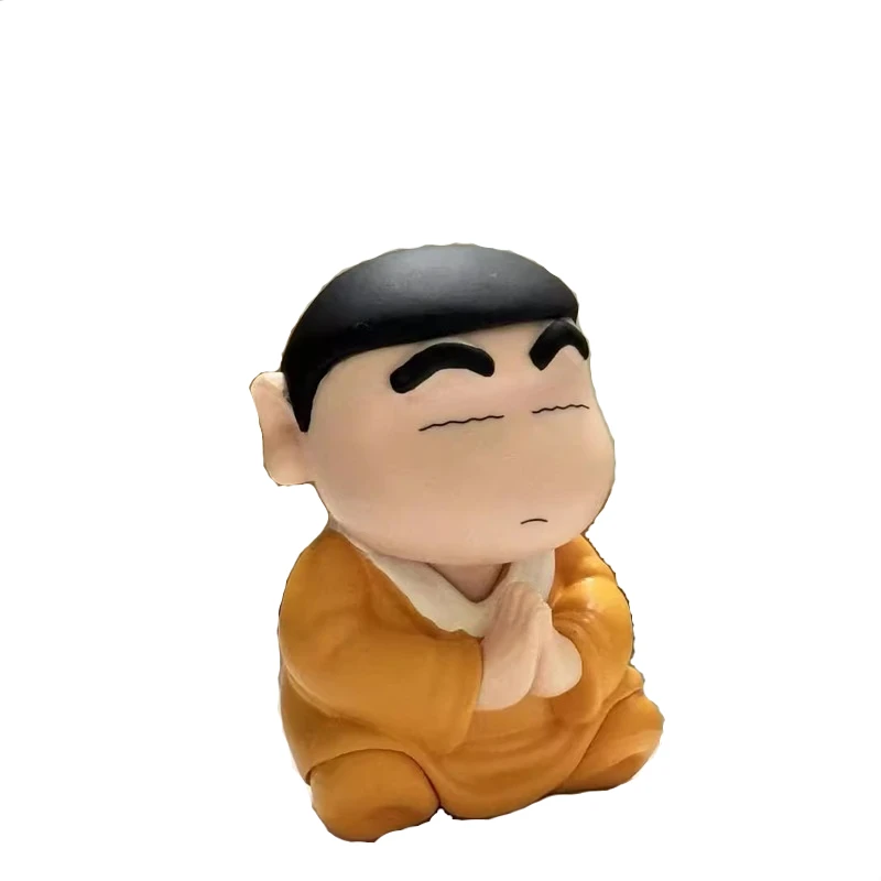 Anime Crayon Shin Chan Gk Buddha Good Luck Lotus Action Figure Creative Funny Kawaii Doll Model Collection Kids Toy Gift 8cm