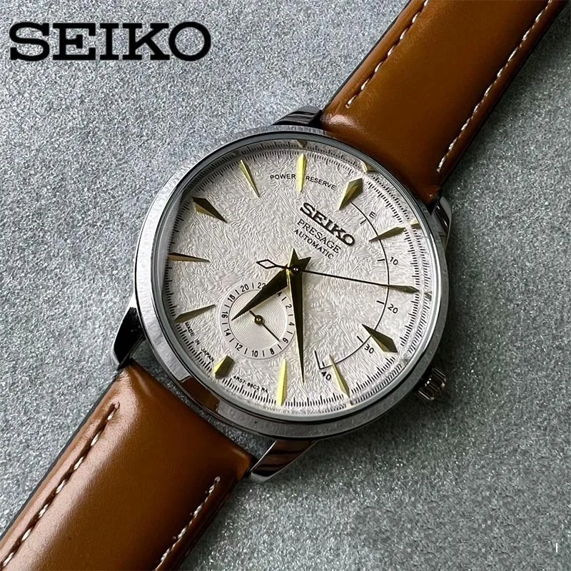 SEIKO New Exquisite Dial Men\'s Watch Quartz Movement Creative Four Needle Dial High Quality Fashion Fine Leather Multifunctional