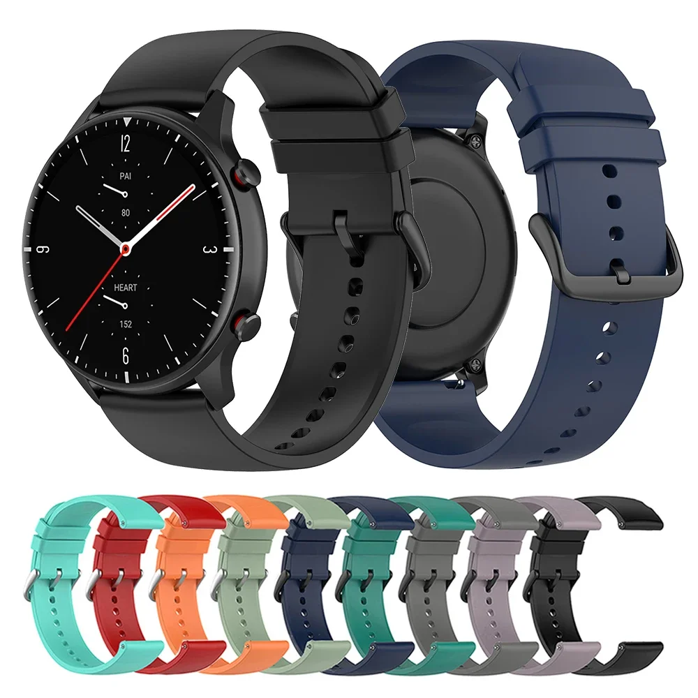 

Ремешок силиконовый для Huami Amazfit GTR 4/3/2 GTR 47 мм Pace Stratos 3 2 2 S, браслет для смарт-часов Xiaomi Watch Color 2 S2 S1, 22 мм