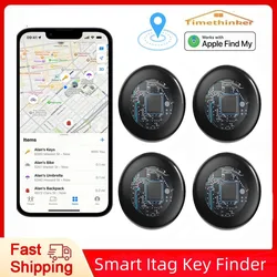 Timethinker Smart Bluetooth GPS Airtag Tracker Work with Apple Find My APP ITag Anti Lost Air Tag Locator Pet Finder for IOS