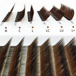 False Eyelashes Dark Brown Individual Eyelash Extension Color Fake Eye Lashes Mink Eyelash Extension 100% Real Makeup 0.07 0.10