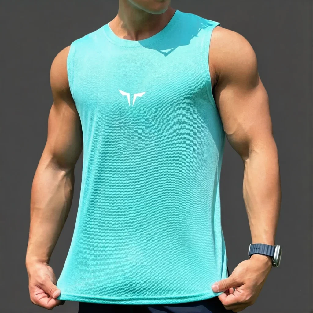 Street Fitness Tanktop Herren Ärmelloses Trainingsshirt Outdoor Fitness Gym Park T-Shirt – Detail 6