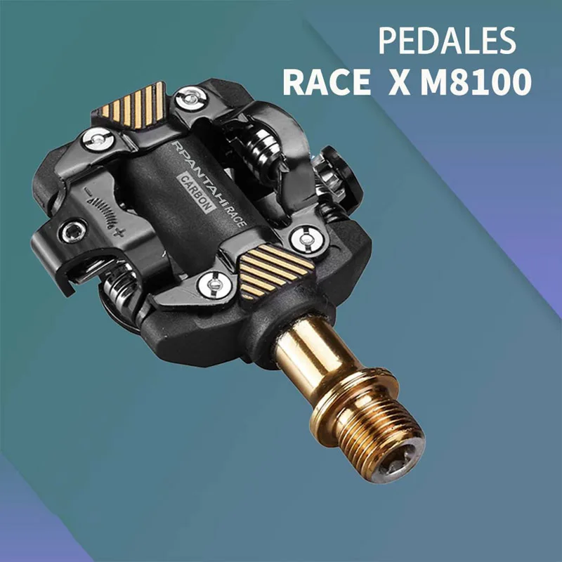 PRANTAHI MTB Pedal Self-Locking SPD Pedals Mountain Bike Cleats Bearing Footrest Bicycele Parts  M8100 SPD Pedal