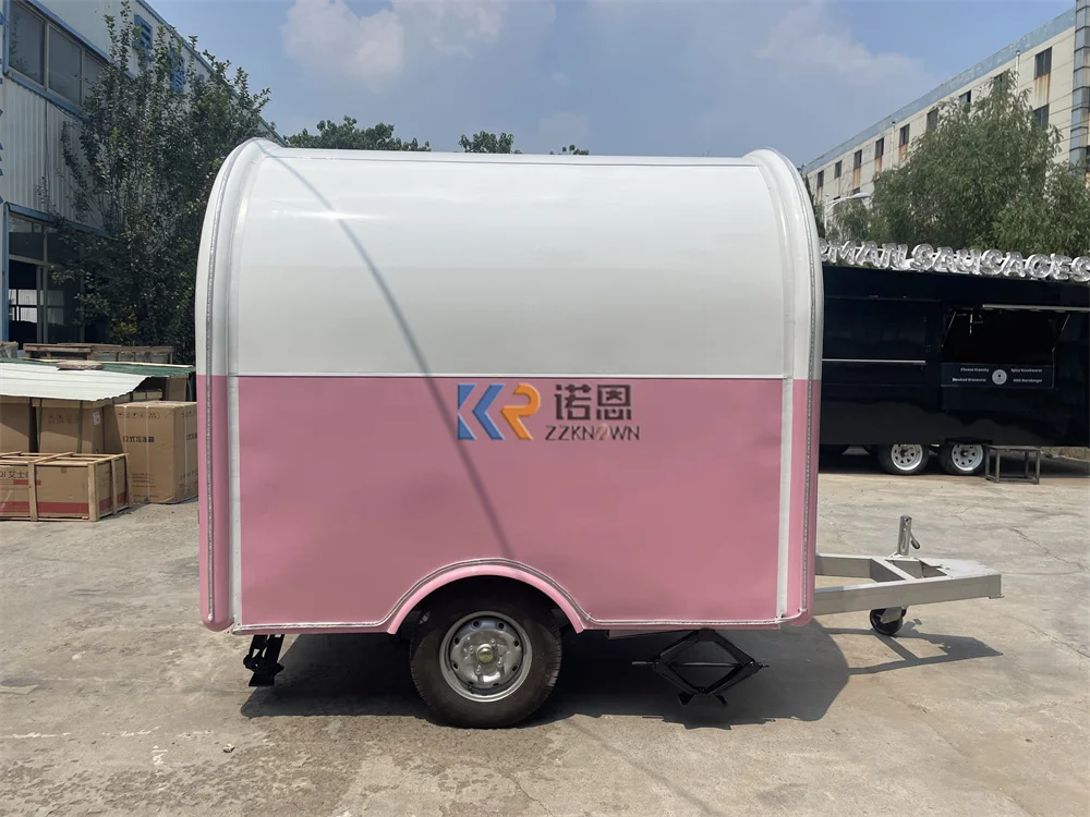 Remorque de camion de restauration rapide avec des équipements entièrement attribuables, kiosque de café de collation de rue, concession de chariot de restauration rapide