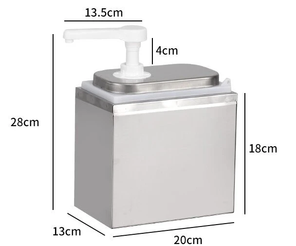 Stainless Steel Sauce Pump Dispenser Commercial Catering Restaurant Canteen Kitchen Filling Equipment