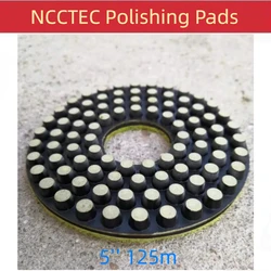 [Cylindrical Dots] 5'' 125mm Ceramic Bond Hook Dots Segments Transitional Diamond Polishing pad Concrete Grinding Grit 30#-3000#