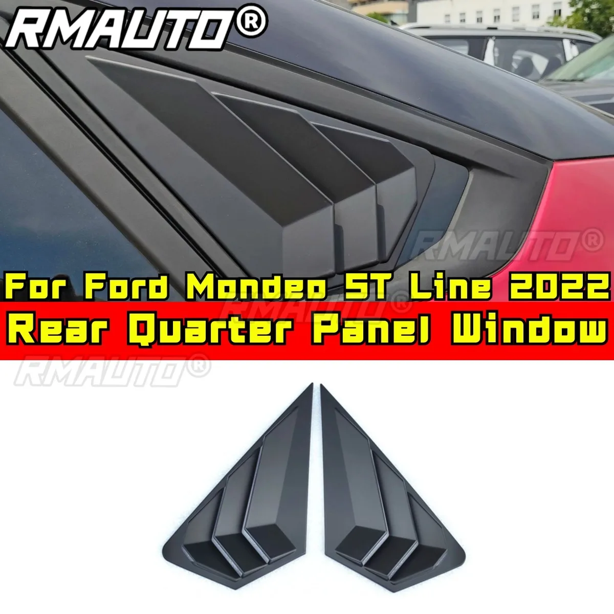 For Mondeo ST Line Car Side Rear Window Louver Shutter Cover For Ford Mondeo ST Line 2022 Rear Quarter Panel Window Body Kit