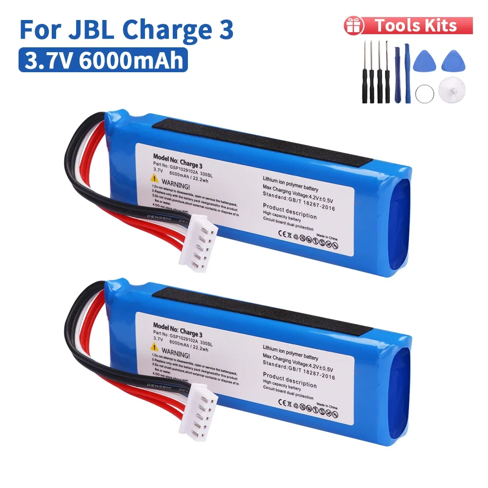 Original 3.78V Charge 3 6000mah Replacement Battery for JBL Charge 3 Charge3 GSP1029102A Batteria