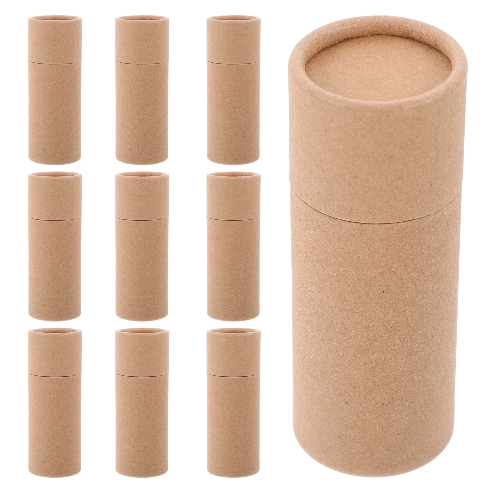 10pcs Paper Gift Boxes Corrugated Cardboard Tubes Brown Mailing Containers Tea Packaging Large Capacity Lightweight