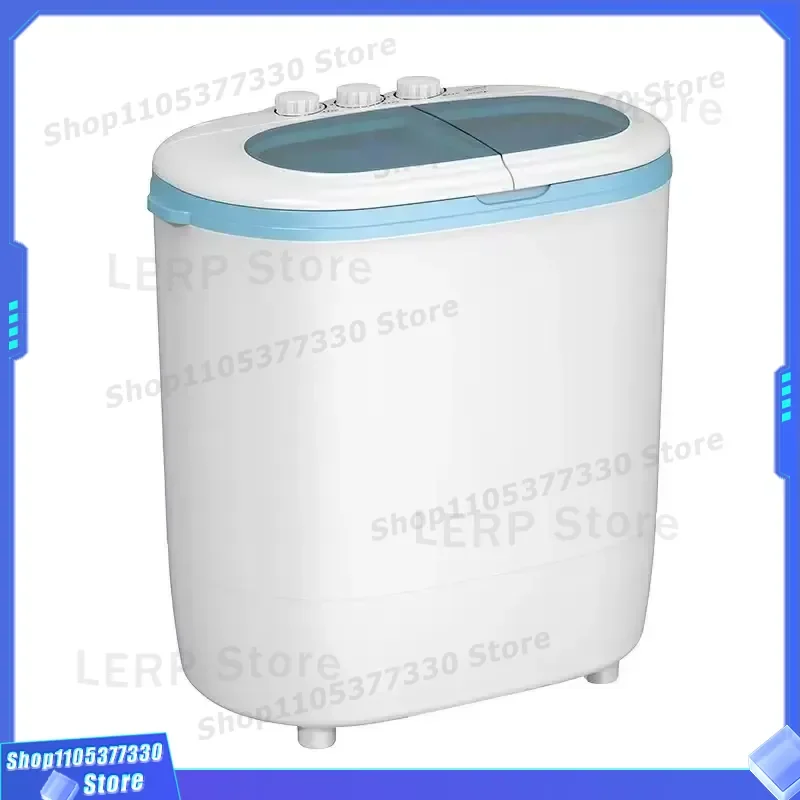 4.5kg Mini Twin Tub Washing Machine Portable Compact Washer for Socks Underwear Home Use Small Capacity Laundry Appliance