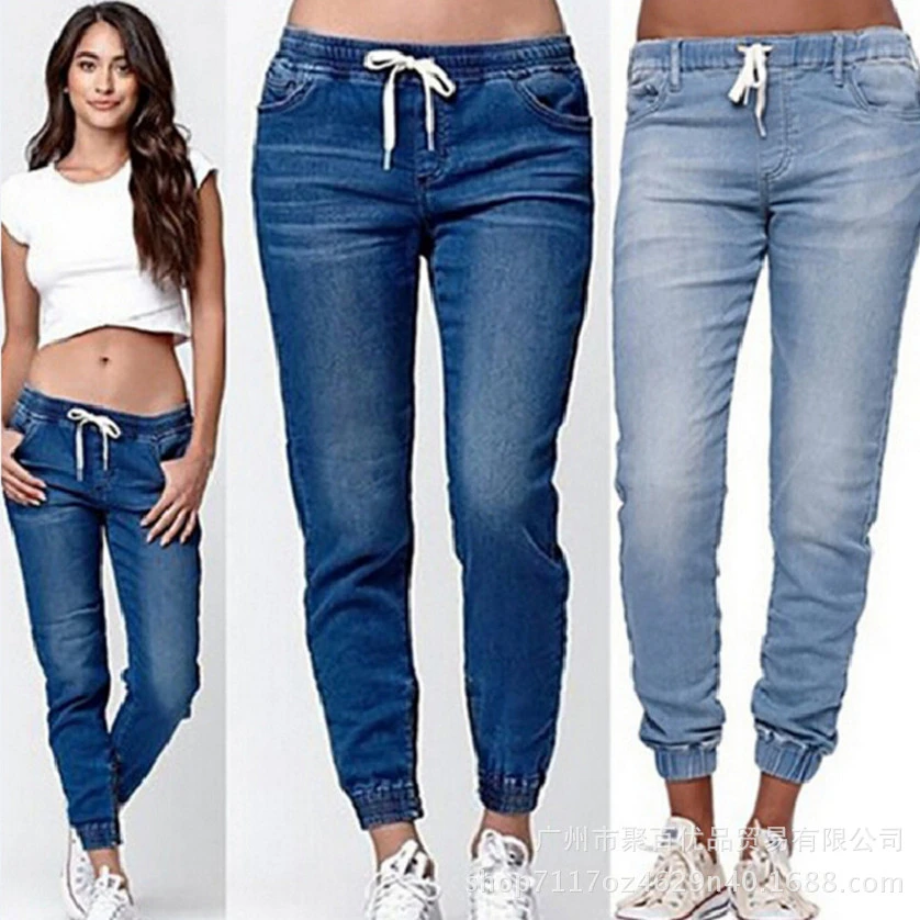 

Classic Jeans Suitable for Women Summer Street Clothing Urban Mid Rise Pencil Pants Denim Pants