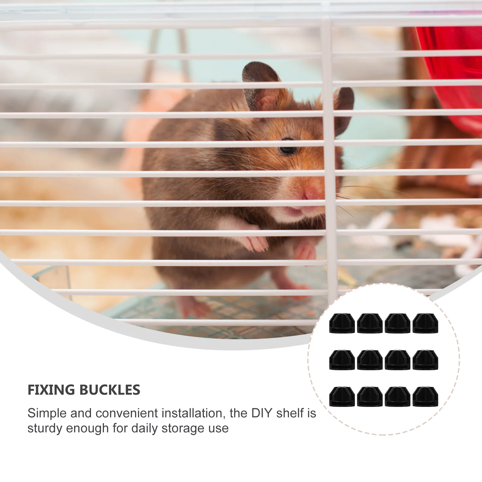 

12 Pcs Pet Fence Buckle Organizer Connector Stitching Plastic Closet Connectors