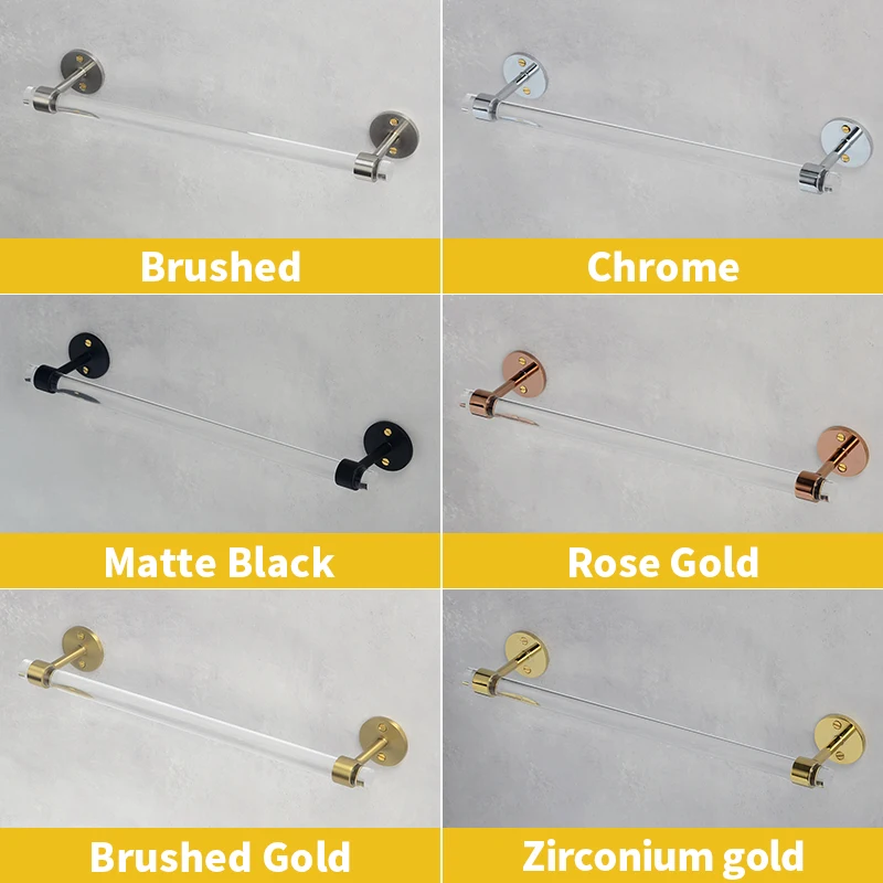 

Bathroom Set Wall Mounted Towel Bar Toilet Paper Rack Solid Brass Zirconium Gold Rose Gold Black Bathroom Hardware Set