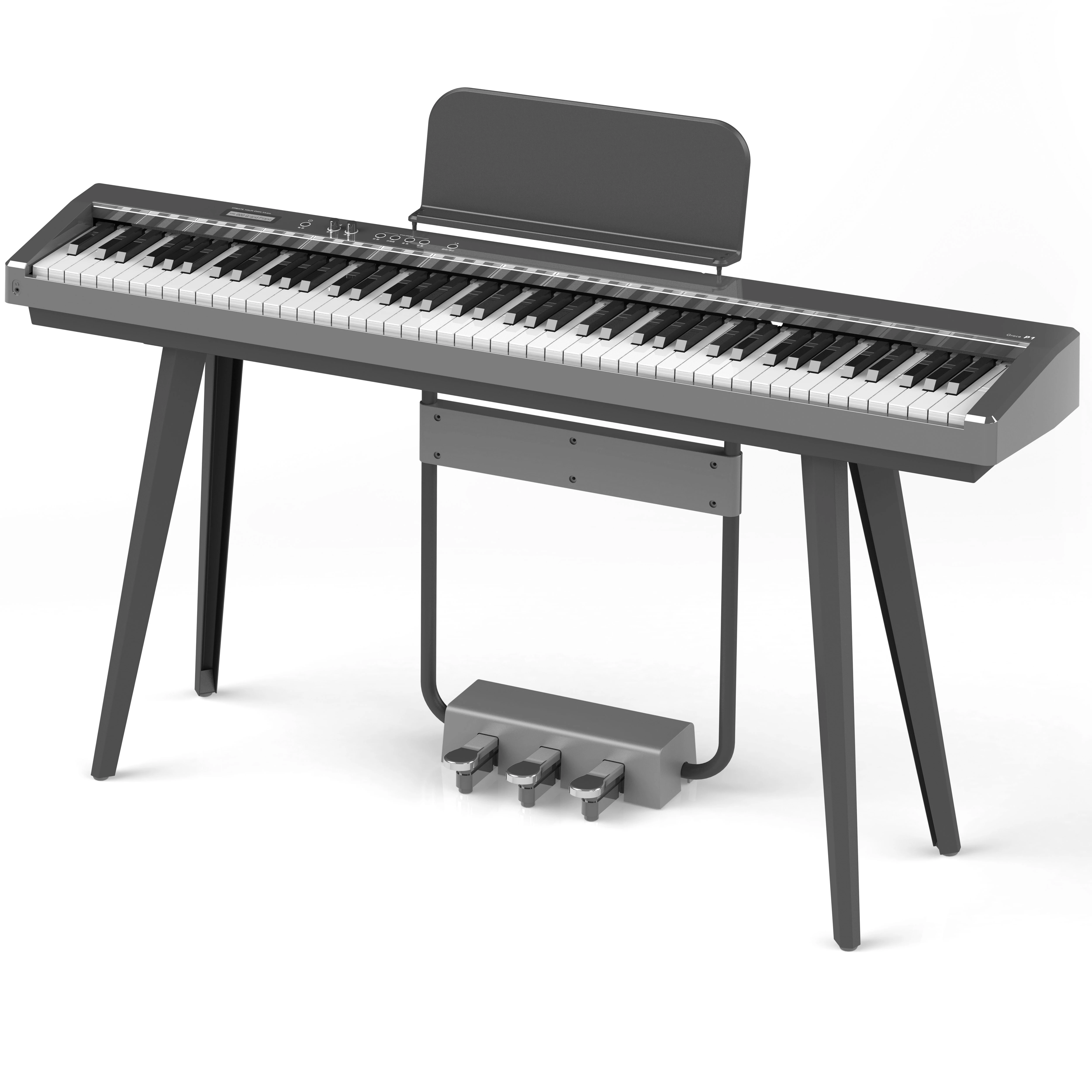 

Hooqu 88-Key Digital Piano OEM Electric Piano with Hammer Action Professional Keyboard Instrument