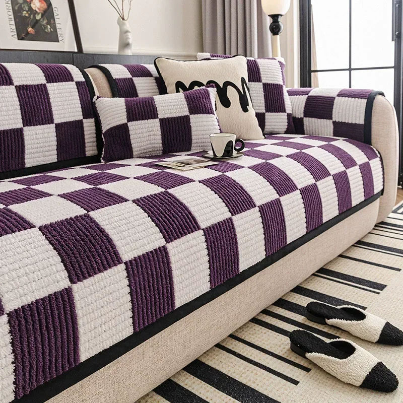 Leather Sofa Cushion Four Seasons Universal 2025 New One-piece Straight Non-slip Cushion Sofa Cover Cloth Towel