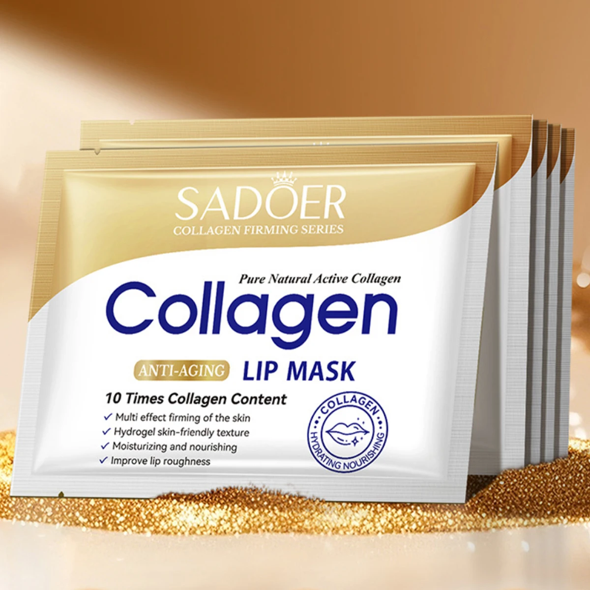 5/10pcs/Collagen Anti Wrinkle Tightening Lip Mask Lip Moisturizing Lip Mask Moisturizing and Nourishing