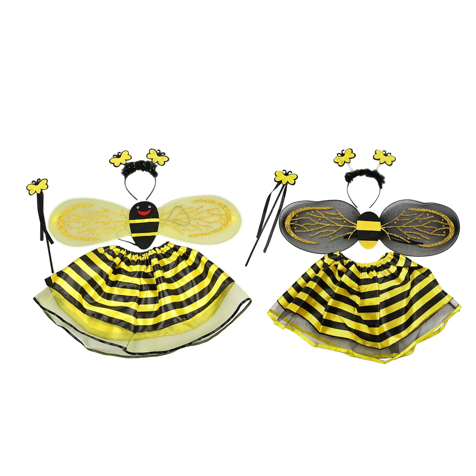 Kinderbijen Kostuum Set, Halloween Bee Cosplay Kleding Kits, Comfortabele Jongens Meisjes Bijen Kostuum Accs Voor Bijen Thema Feesten