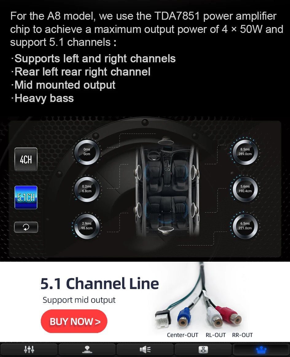 2026 Neues 2-Din-Autoradio, Snapdragon Android 15, unterstützt CarPlay und Android Auto, geeignet für Toyota RAV4 Rav 4 2005–2013 – Detail 11
