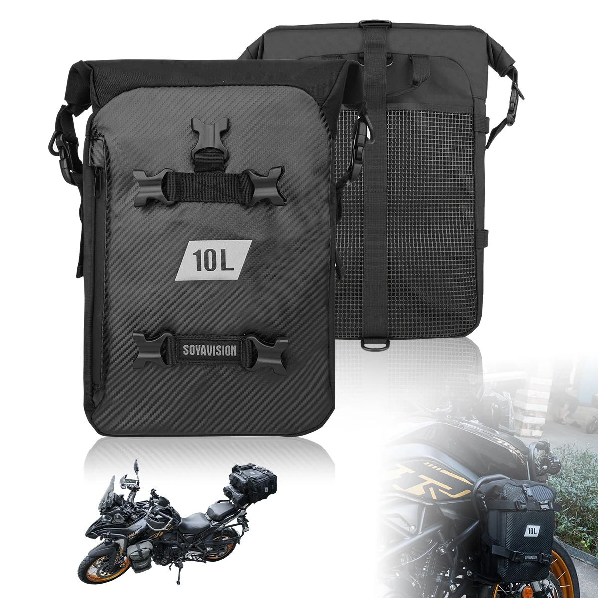 

Motorcycle Riding Waterproof Side Pocket, Multifunctional Large Capacity Bumper Storage Bag, Motorcycle Hanging Bag, Tail Bag