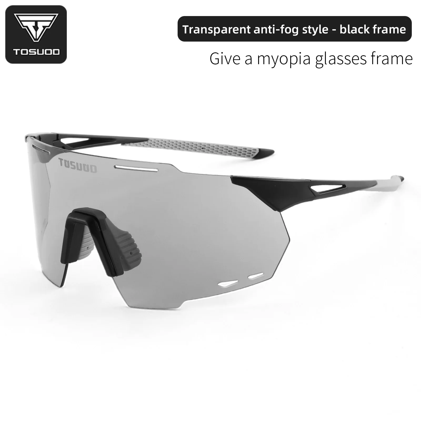 TOSUOD Fahrradbrille UV-Schutz Antibeschlag Winddicht MTB Rennrad Brillen Automatische Farbwechsel Tag- und Nachtnutzung