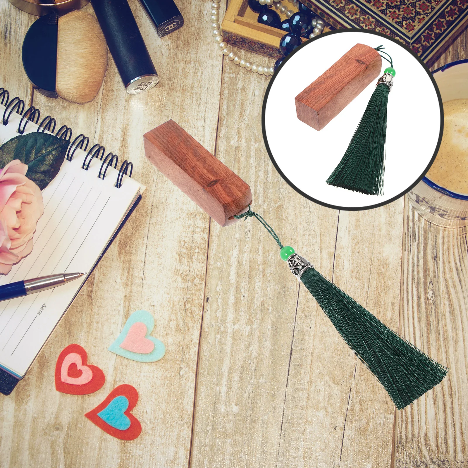 

Wood Carving Stamp Natural Wooden Blank Stamper for DIY Name Signature Carving Artistic Tassel Decoration Wood Seal for Crafts