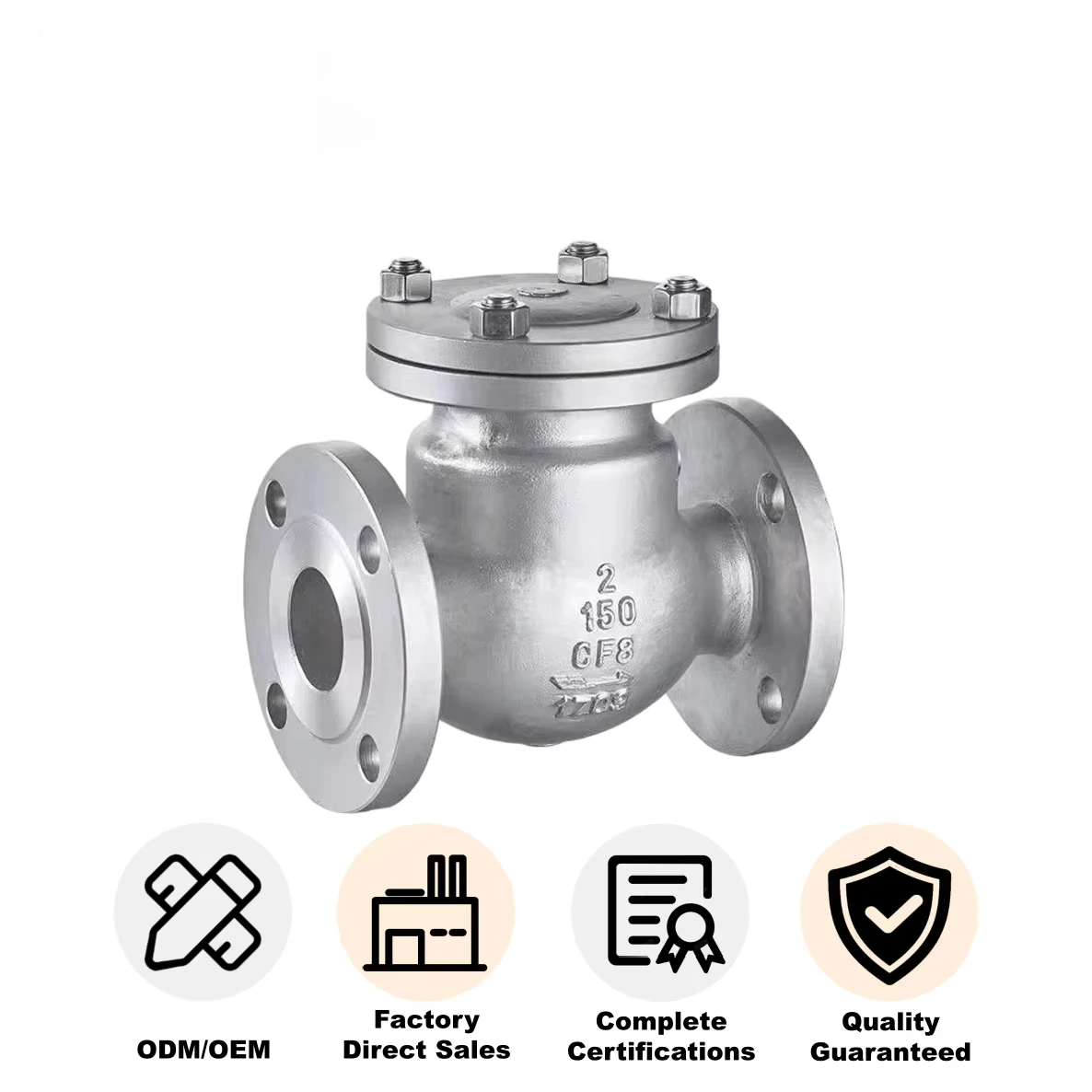 Fast Delivery Stainless Steel Flanged Swing Check Valve API 150LB 1 Inch CF8 CF8M Swing Check Non Return Valve Price