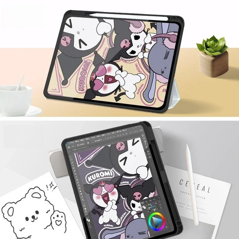 For iPad A16 11th 2025 Air7 11in Pro 21 9th 10.2in Tablet case 10th Gen Air4 5 10.9in Cartoon Kuromi case Mini7 6 8.3in Cover - Image 4
