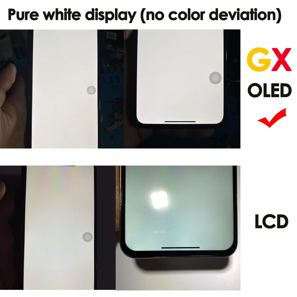 Garantía 180 días GX OLED para iPhone 12 Pro Max Reemplazo de Pantalla Display Digitizer Assembly Touch LCD Kit de Reparación al por mayor 6