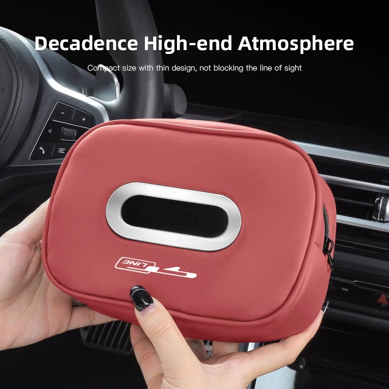 ستوكات الجلود مقعد السيارة الداخلي المحمولة درج الأنسجة صندوق الديكور لكيا GT خط سبورتاج ريو Ceed Morning Proceed K5