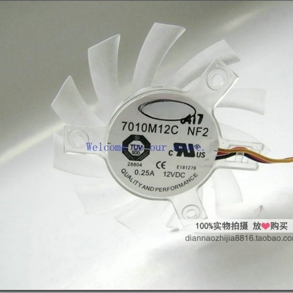 

Для Тайваня TT7010 Вентилятор видеокарты 6,5 см Диаметр 4 см Расстояние между отверстиями Вентилятор видеокарты Шарикоподшипник