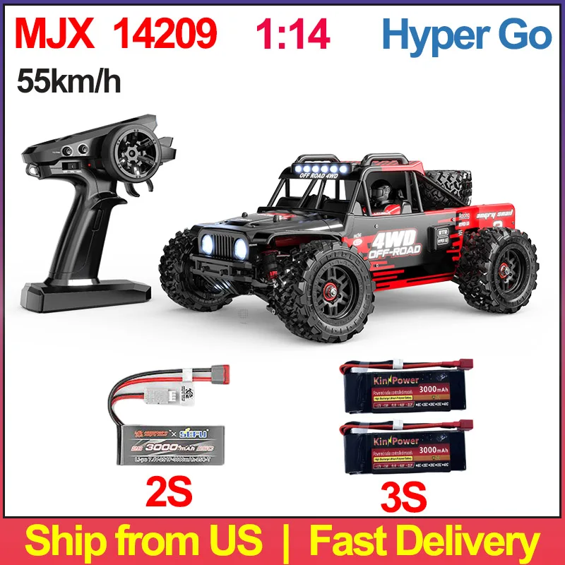 

Hyper Go MJX 14209 4WD Off-Road 1/14 RC Автомобиль с бесщеточным двигателем и дистанционным управлением Автомобили 55 км Высокоскоростная гоночная игрушка для дрифта Доставка из США