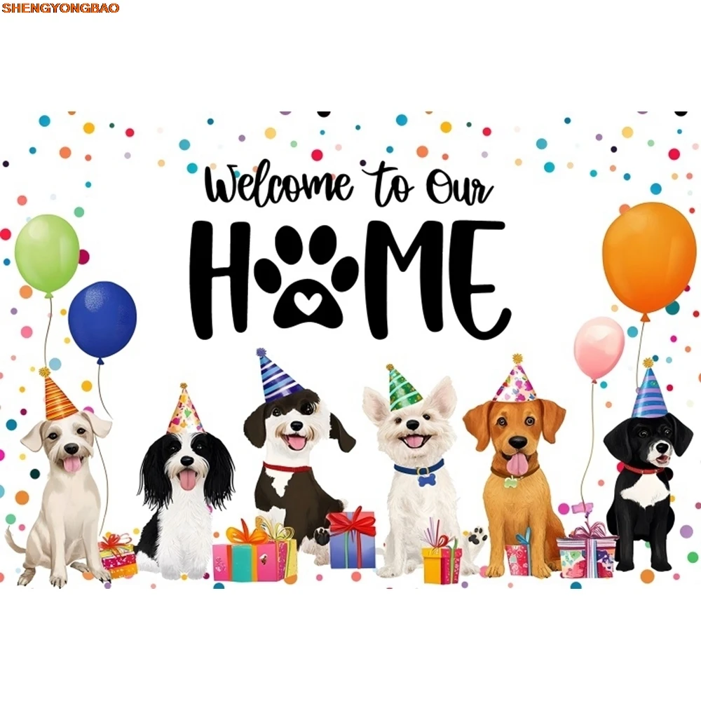Latar Belakang Selamat Ulang Tahun Hewan Peliharaan Balon Pesta Hewan Peliharaan Potret Fotografi Latar Belakang Dekorasi Spanduk Poster Foto Studio Alat Peraga Photobooth