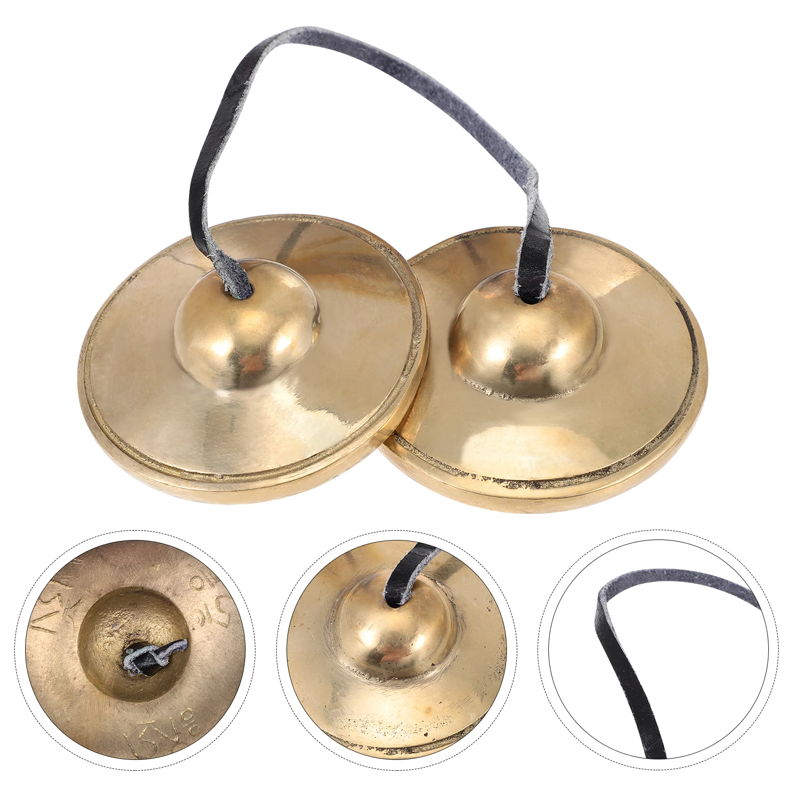 Ring The Bell Small Percussion Instrument Religious Style Cymbals Ceremony Yoga Music Brass