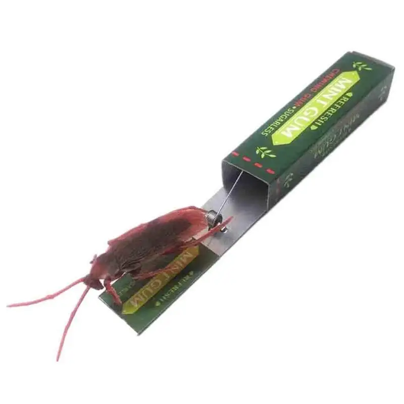 April Fool's Day Prank Trick Toy Surprised Cockroaches Gum Pull Head Spoof Toys Practical Jokes Novelty Roaches Chewing Gum