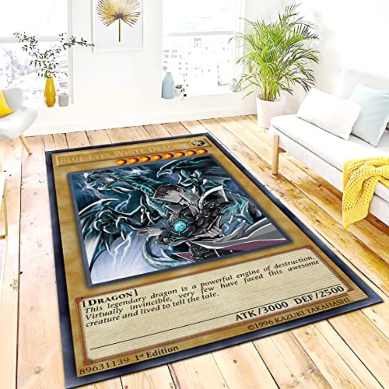 Card Gamer Decor Living Room Rug Area Rug Game Room Computer Chair Floor Mat Teen Bedroom Furry Rug Boy Gift Cyberpunk Anime Rug