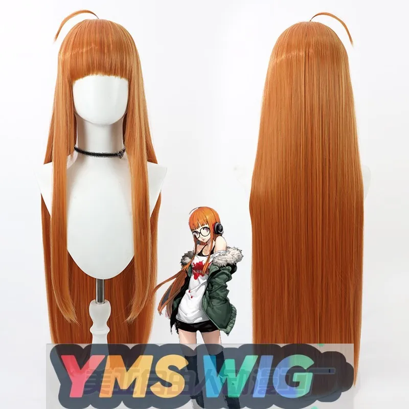 

[YMS WIG] Sakura Futaba Cos Wig Orange Long Straight Hair Simulation Scalp
