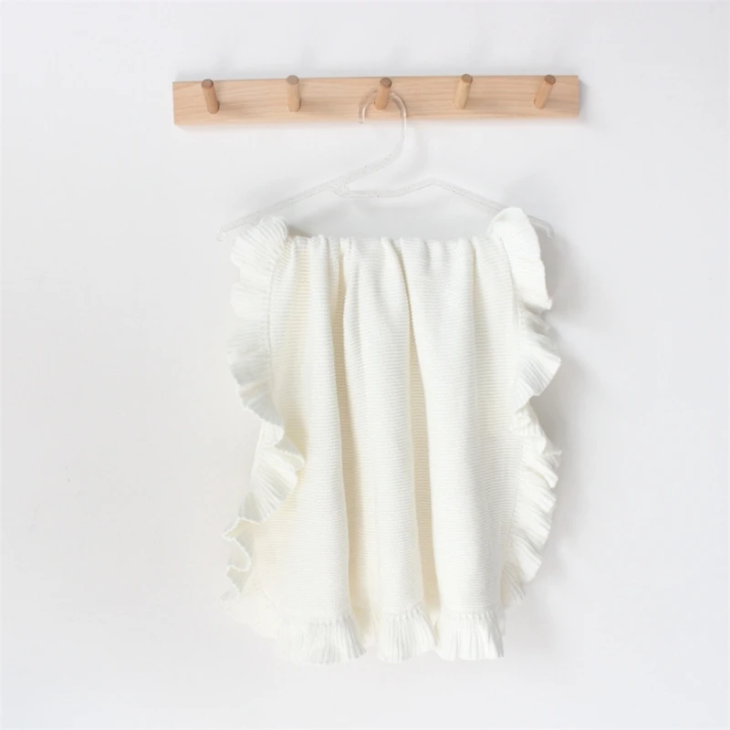 Newborn Knit Blanket Organic Milk Frill Blankets Crochet Wool Blanket Baby Bath Towel Cobertor  Muslin Swaddle