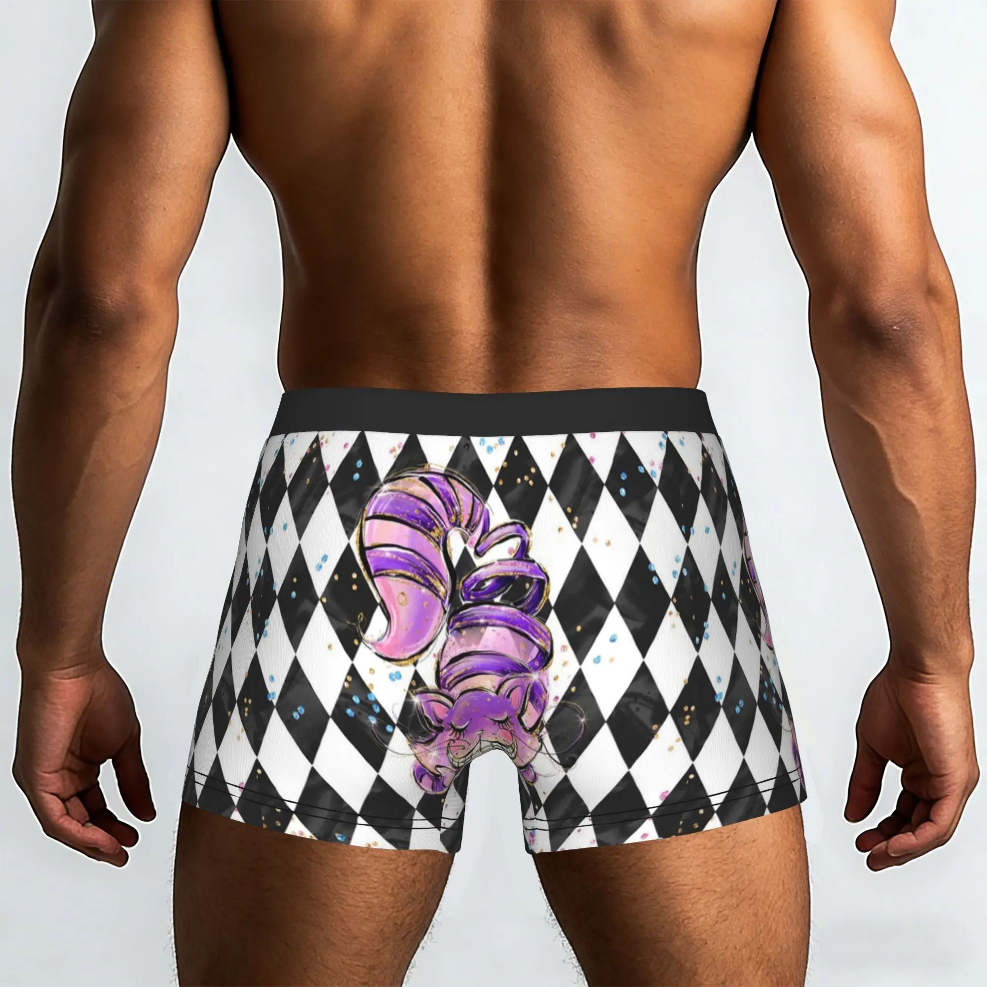 Custom Male Cool C-Cheshire Anime Cat Underwear  Boxer Briefs Breathable Shorts Panties Underpants