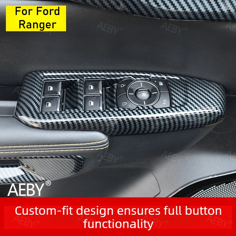 

For Ford Ranger 2022-2026 Scratch-resistant carbon fiber shift panel cover center console trim,Anti-scratch,gear box,Accessories